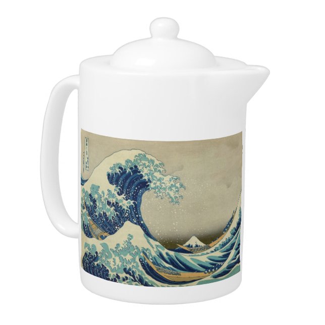 The Great Wave off Kanagawa Teapot (Left)