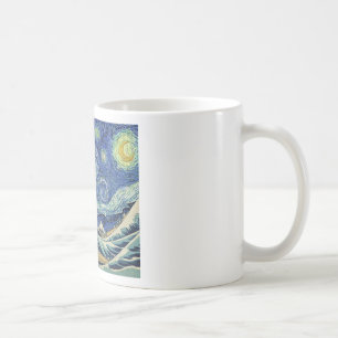 The Great Wave Off Kanagawa - The Starry Night Coffee Mug
