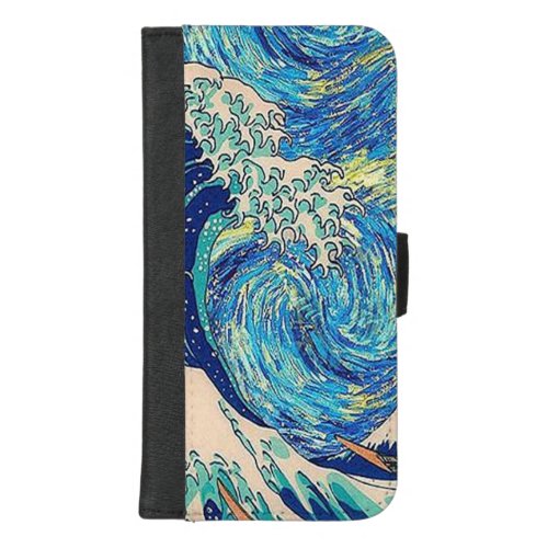 The Great Wave Off Kanagawa The Starry Night iPhone 87 Plus Wallet Case