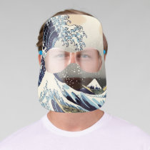 The Great Wave Off Kanagawa Tsunami Vintage Art Face Shield