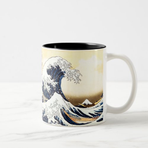 The Great Wave off Kanagawa Two_Tone Coffee Mug