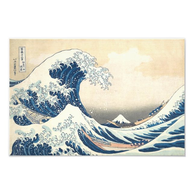 The Great Wave off Kanagawa Ukiyo-e Japanese Art Photo Print (Front)