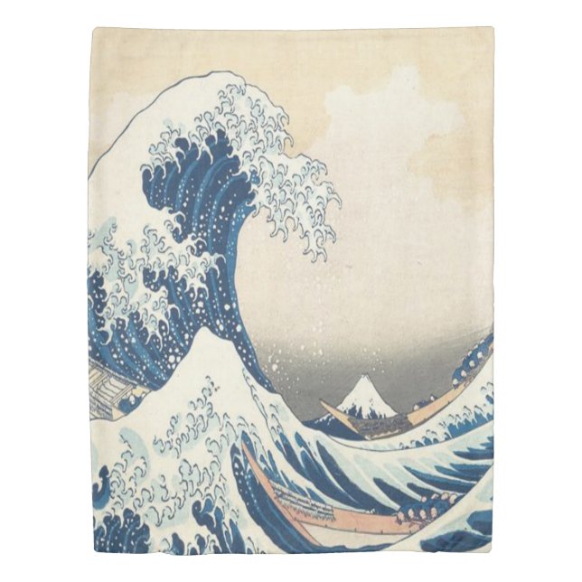 The Great Wave off Kanagawa Ukiyo-e Japanese Duvet Cover (Front)
