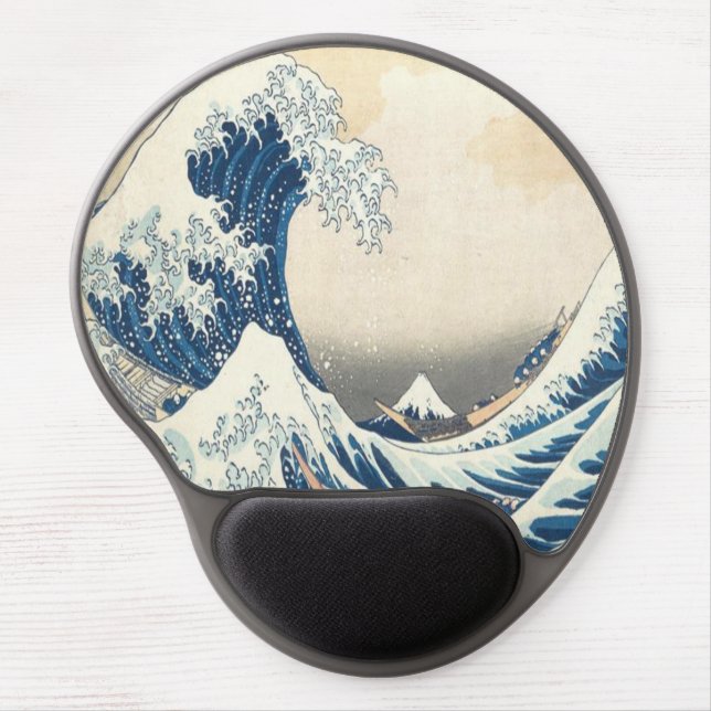 The Great Wave off Kanagawa Ukiyo-e Japanese Gel Mouse Pad (Front)
