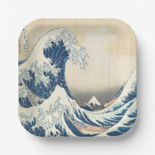 The Great Wave off Kanagawa Ukiyo-e Japanese Paper Plates