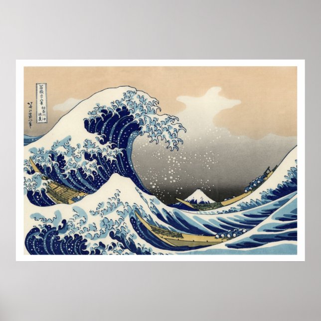 The Great Wave off Kanagawa Ukiyo–e Poster (Front)