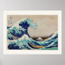 The Great Wave off Kanagawa vintage illustration Poster