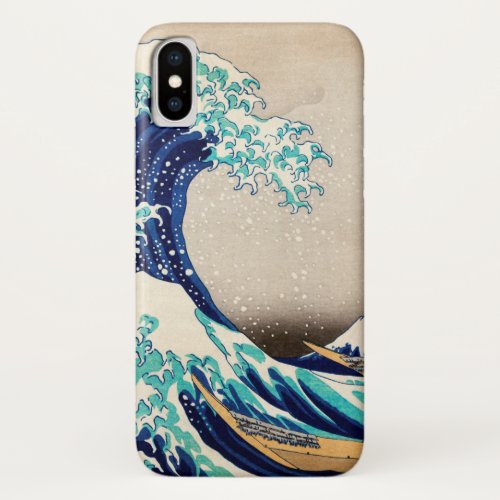The Great Wave off Kanagawa Vintage Japanese Art iPhone X Case