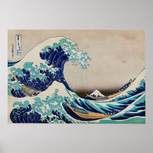 The Great Wave off Kanagawa Vintage Poster