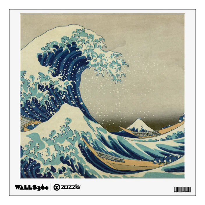 The Great Wave Off Kanagawa Wall Decal Zazzle Com