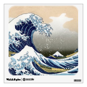 The Great Wave Off Kanagawa Wall Sticker by Zazilicious at Zazzle