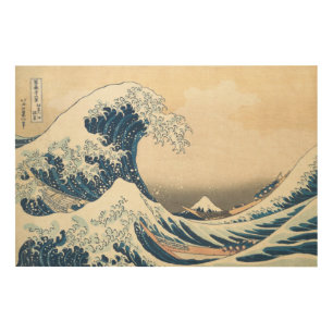 The Great Wave off Kanagawa Wood Wall Art