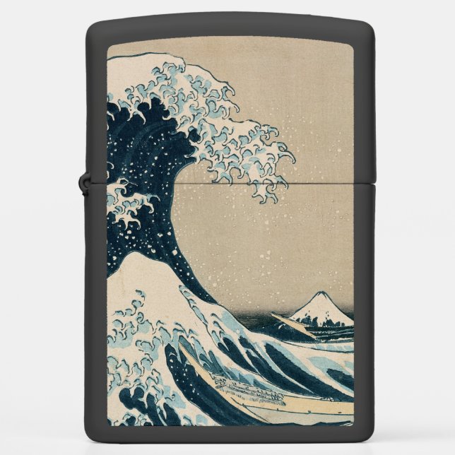 The Great Wave off Kanagawa Zippo Lighter (Front)