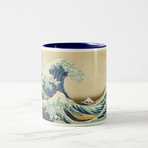 The Great Wave Off Shore of Kanagawa Two_Tone Coffee Mug