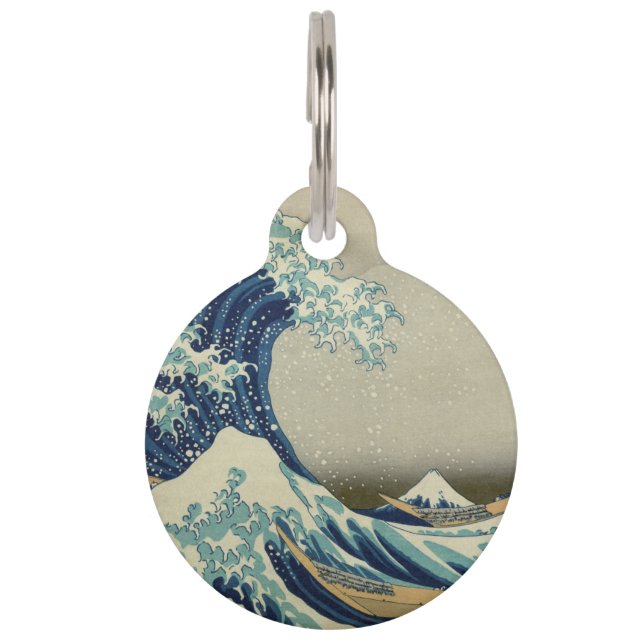 The Great Wave Pet ID Tag (Front)