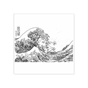 The great wave rubber stamp
