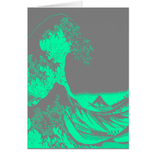 The Great Wave Seafoam Green & Gray Cards