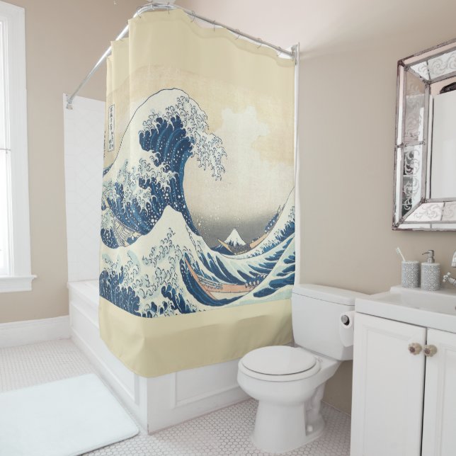 The Great Wave Shower Curtain (In Situ)