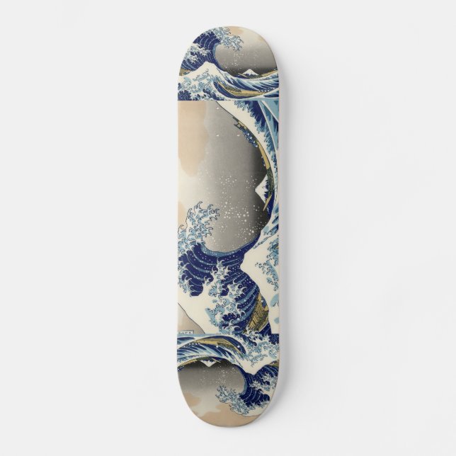 the great wave skateboard deck (Front)