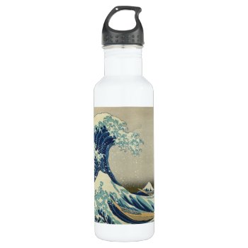 The Great Wave Stainless Steel Water Bottle by masterpiece_museum at Zazzle