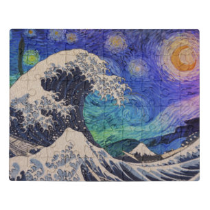 The Great Wave Starry Night Jigsaw Puzzle