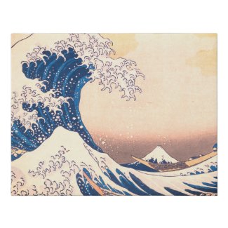 The Great Wave  -  Vintage Japanese  art Faux Canvas Print