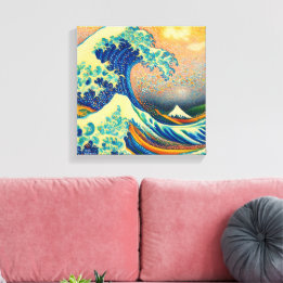 The Great Wave, wave off Kanagawa v2 Canvas Print