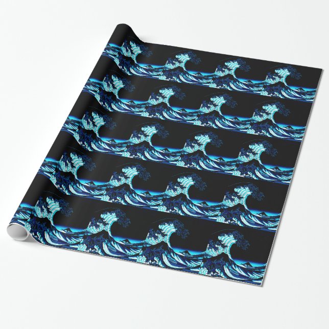 The Great Wave Wrapping Paper (Unrolled)