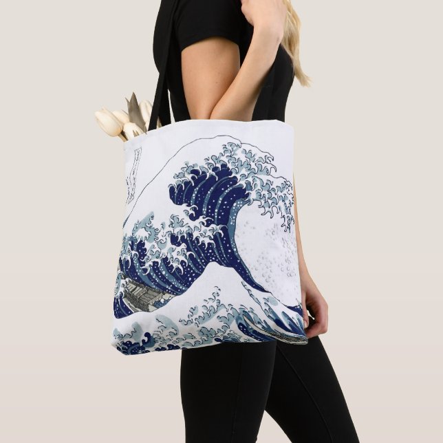 The Great Waves by Hokusai at Kanagawa Tote Bag (Close Up)