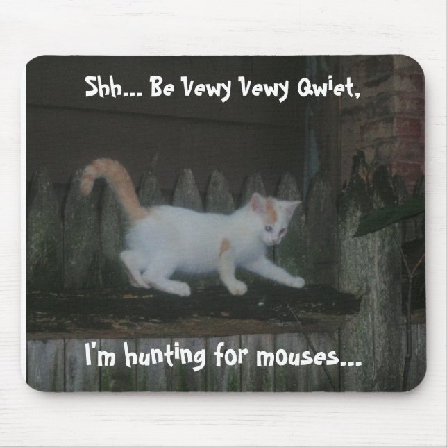 The Great White Mousehunter Mouse Pad (Front)