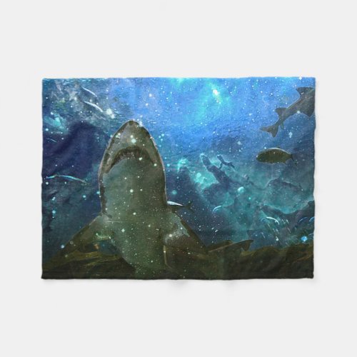 The Great White Shark Marine Lava Lamp Fleece Blanket