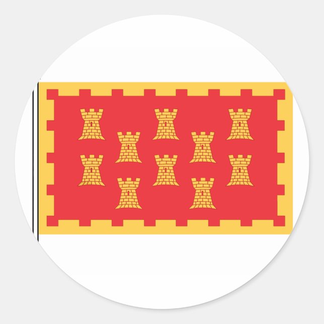 The Greater Mancunian Flag Classic Round Sticker (Front)