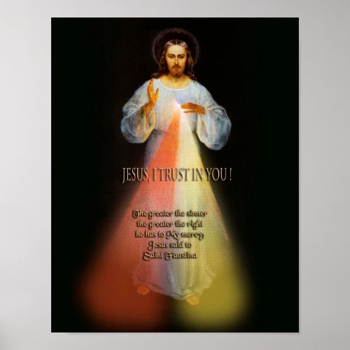 The Greater the Sinner Divine Mercy Image Poster