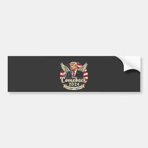 The Greatest Comeback 2024 Stronger Together Trump Bumper Sticker