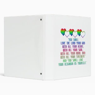 The Greatest Commandment 3 Ring Binder