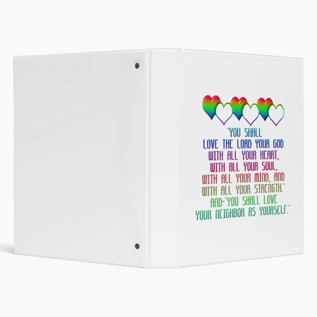 The Greatest Commandment 3 Ring Binder (Background)