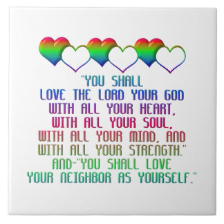 The Greatest Commandment Tile