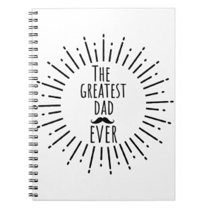 The Greatest Dad Ever Vintage Mustache Notebook