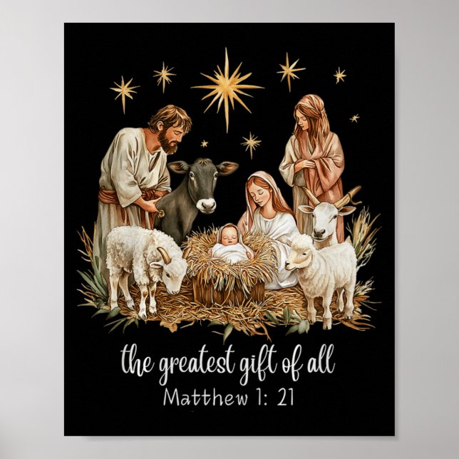 The Greatest For All Christmas Nativity Jesus Chri Poster (Front)