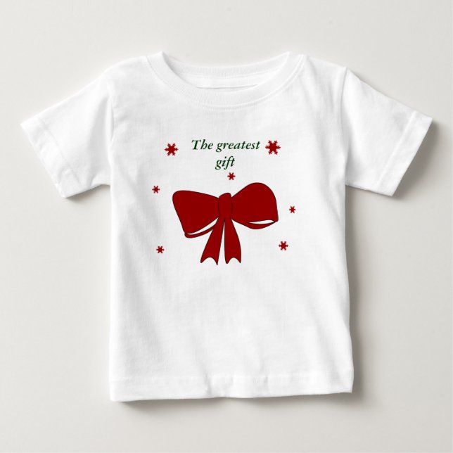 The Greatest Gift Bow Infants Toddlers Shirt (Front)