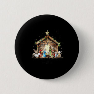 The Greatest Gift For All Christmas Nativity Jesus Button