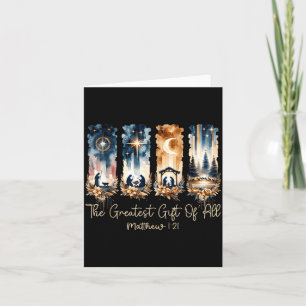 The Greatest Gift For All Christmas Nativity Jesus Card