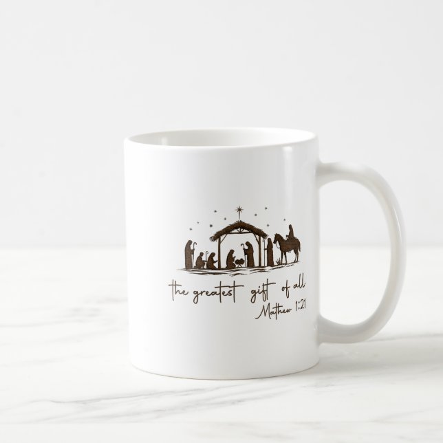 The Greatest Gift For All Christmas Nativity Jesus Coffee Mug (Right)