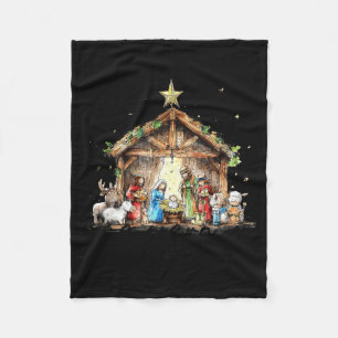 The Greatest Gift For All Christmas Nativity Jesus Fleece Blanket