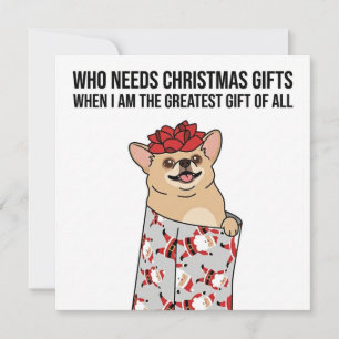 "The Greatest Gift" – Funny Dog Christmas Card