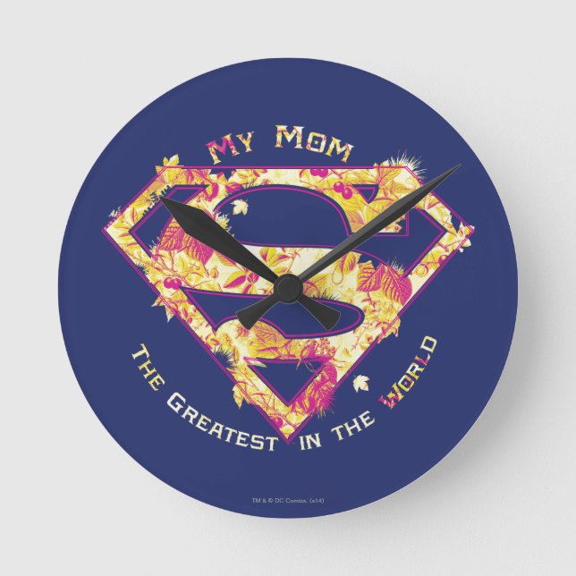 The Greatest Mom in the World Round Clock (Front)
