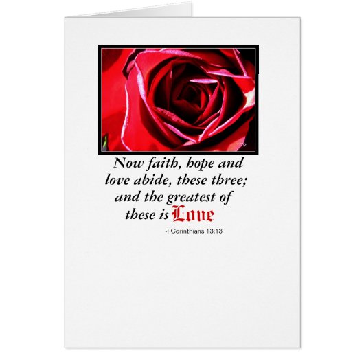 The greatest of these is love (Front)