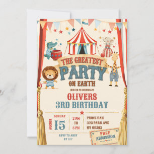 The Greatest Party on Earth Birthday Invitation