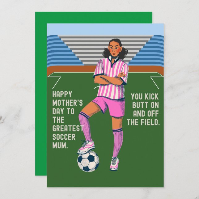 THE GREATEST SOCCER MOM CARD (Front/Back)