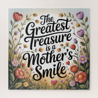 The Greatest Treasure Is A Mother's Smile Jigsaw Puzzle